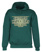 Warriors Dark Green Hoodie Old Style (limited sizes) *final clearance no returns