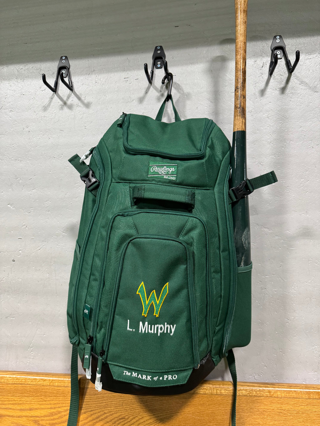Warriors Bat Bag-Rawlings Legion2 Backpack--with Custom Embroidery - (Please type your player's last name in special instruction box at checkout)